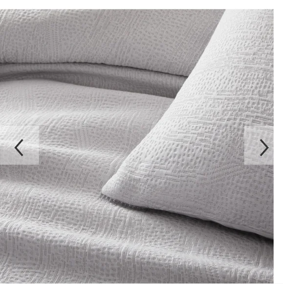 West Elm Silky TENCEL™ & Cotton Matelasse shams Euro Standard +Queen Duvet Cover - Picture 4 of 11